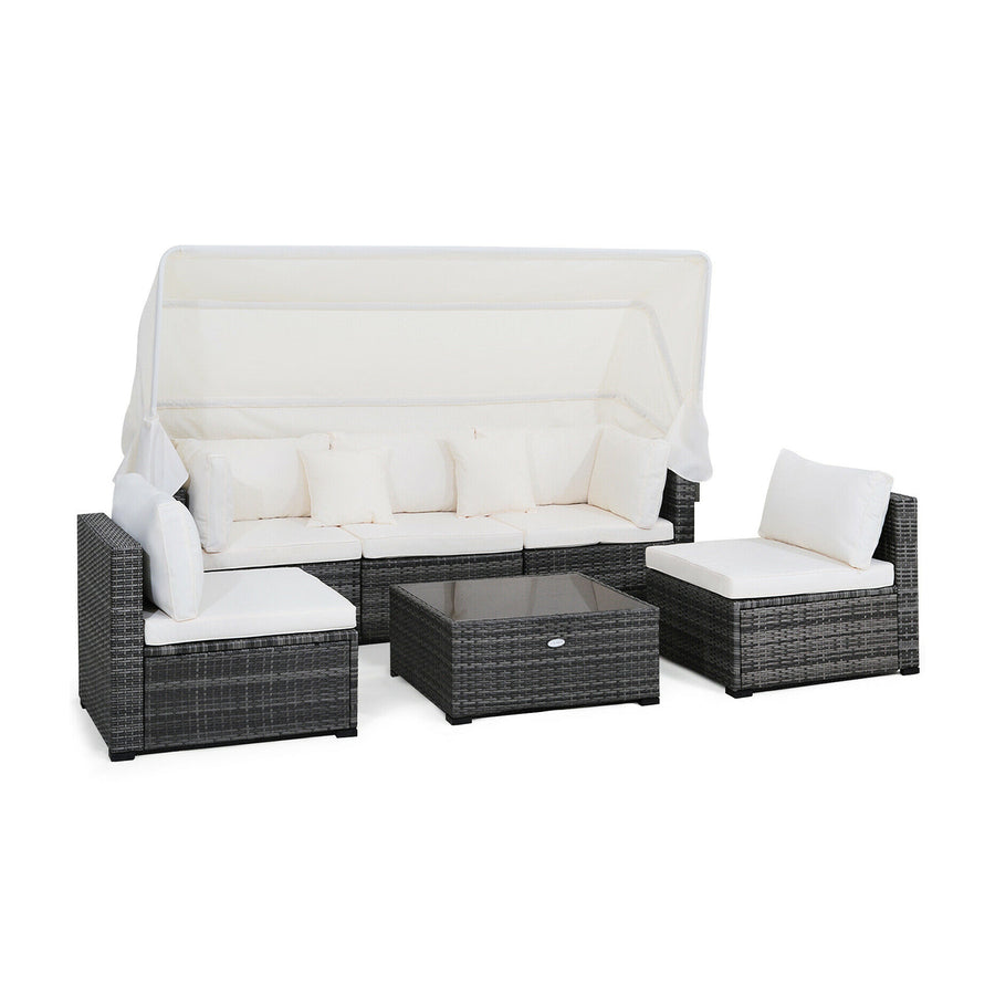 FERN 6-Pc Rattan Set with Canopy