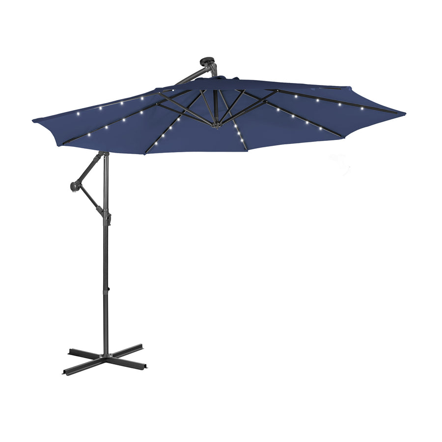 SAGE 10-Ft Solar Patio Umbrella Navy